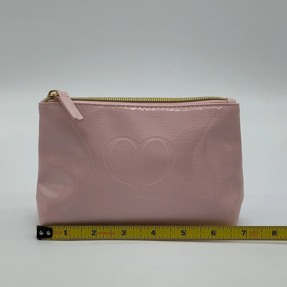 Clé de Peau Beauté Cosmetic Pouch Pink Gold Zipper Makeup Bag Ultra Luxe